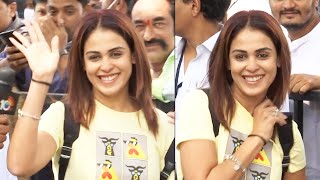 Actress Genelia D'Souza Feeling Very Excited At MAA Elections Office | News Buzz