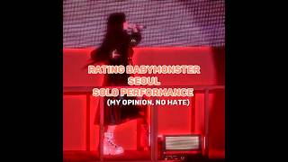 RATING BABYMONSTER SOLO PERFORMANCE #kpop #shorts #babymonster #fypシ゚ #shortsfeed #zen #jennie