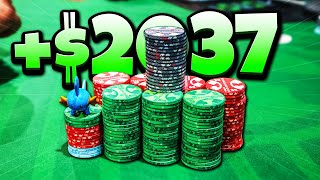 The CRAZIEST $2/5 Game in the WORLD!! $2000+ POT w/ SET of ACES! | Poker Vlog #224
