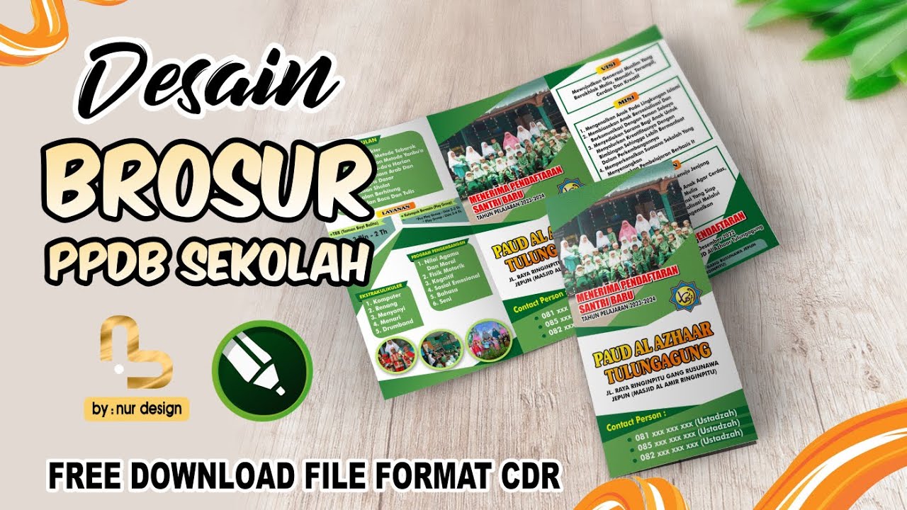 Free File Cdr Proses Membuat Desain Brosur Ppdb Sekolah Di Coreldraw ...