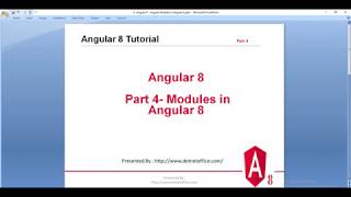 Part 4: Modules in Angular 8 | Angular 8 Tutorial