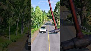 Giant Rotating Hammer Vs Police Cars Beamng Drive Doovi