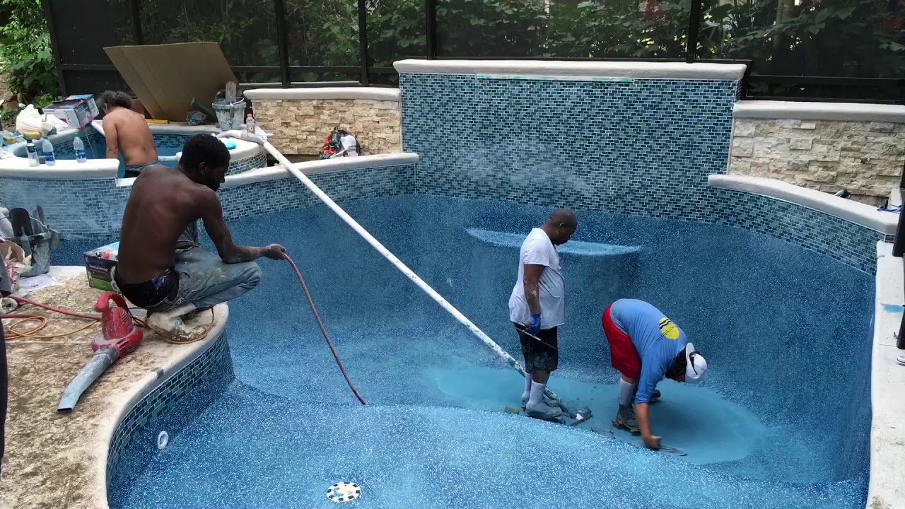 Plastering The Pool Youtube