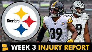 Steelers Injury News: Minkah Fitzpatrick Injury Update + Raiders Pass Rusher Questionable For Week 3