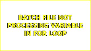 Batch file not processing variable in for loop