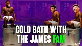 LeBron Enjoys Ice Bath RECOVERY With His Bronny And Bryce 💯 | Highlights #Shorts