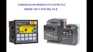 PLC UNITRONICS VISION 120 VIA MODBUS RTU CON VARIADOR DELTA