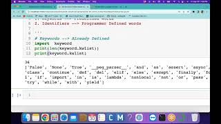 Python Introduction Part 2 | Keywords, Identifiers, Variables & Basic Syntax