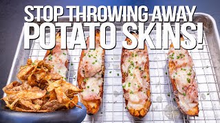 YOU'VE BEEN THROWING AWAY YOUR POTATO SKINS AND YOU NEED TO STOP! | SAM THE COOK
