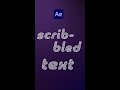 Scribbled Text in After Effects | Tutorial