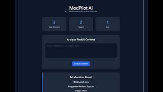 ModPilot AI | AI-Powered Reddit Moderation Assistant | Devpost Hackathon Project