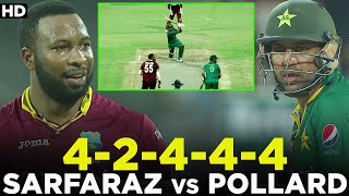 Sarfaraz Ahmed vs Kieron Pollard | 4️⃣-2️⃣-4️⃣-4️⃣-4️⃣ | Pakistan vs West Indies | ODI | PCB | MA2A