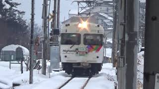 【アルピコ交通】(旧【松本電鉄】)上高地線、〔なぎさTRAIN〕[波田駅]到着シーン