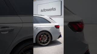 Audi RS4 fitting on its new shoes with HRE's 521M