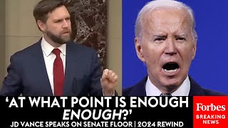 JD Vance—Now VP-Elect—Blasts Ukraine Strategy, Biden Border Policy On The Senate Floor | 2024 Rewind