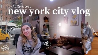 a chatty nyc vlog ☕️✨ cat updates, candid chats, cleaning & rainy days