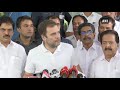 rahul gandhi reviews flood situation in wayanad with district collector