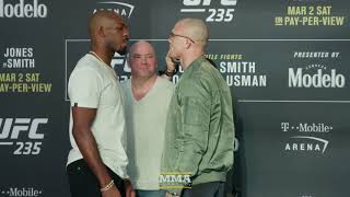 UFC 235: Jon Jones vs. Anthony Smith Media Day Staredown - MMA Fighting