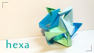 HEXA~ ORIGAMI KUSUDAMA Tutorial (Modular Origami) | Origami Originals S4E4｜Origami Stop Motion
