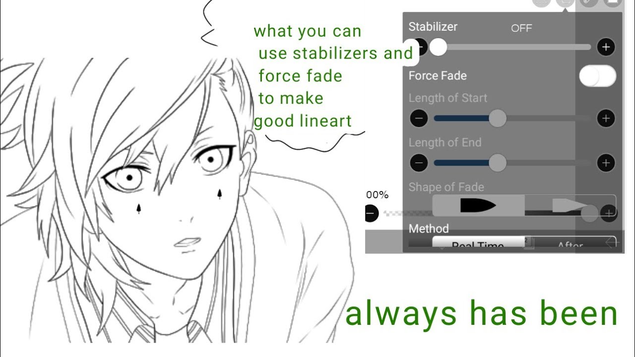 How To Use Stabilizer In [Ibis Paint X] To A Better Lineart - YouTube