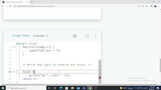 Array Reversal|| Hackerrank C Solution