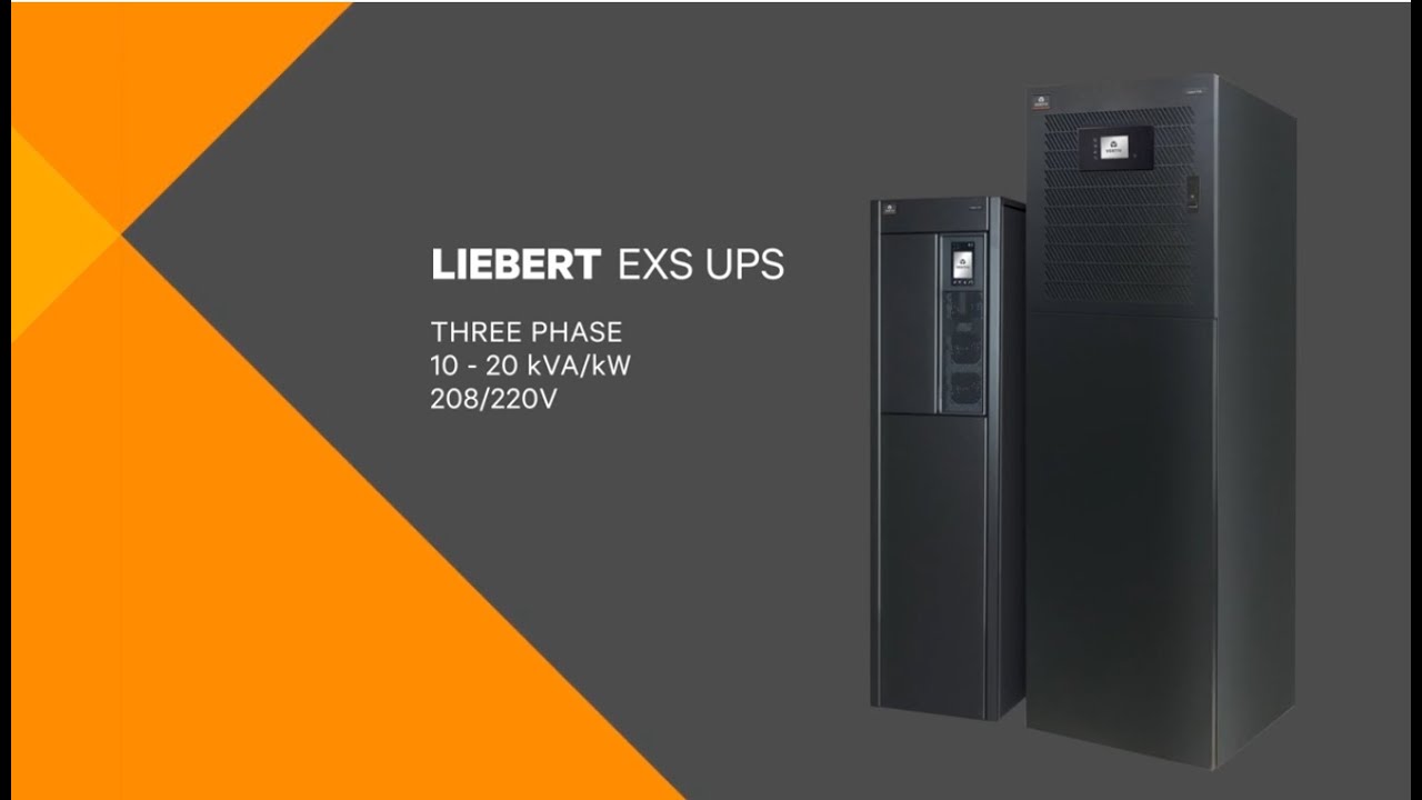 Liebert EXS Three Phase 10-80KVA/W UPS - YouTube