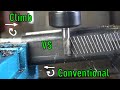 CLIMB MILLING vs CONVENTIONAL milling