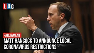 Matt Hancock to deliver Commons statement on coronavirus | watch live on LBC