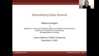 SUMS@JMU 2021: Demystifying Data Science by Rebecca Nugent