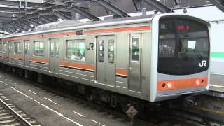 205系5000番台武蔵野線むさしの号大宮行き（メルヘン顔M35）新小平発車+発車メロディ