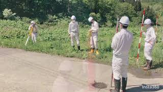 青森県立青森高等技術専門校 環境土木工学科２年 月見野森林公園校外実習編③ 就職に強い 高い資格取得率 進学 土木 測量 専門学校 求人 施工管理 職業訓練