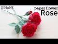 How to make red rose with crepe paper: Rose paper flower