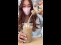 making the viral ice cream latte hack ☕️🍦korean convenience store drinks asmr shorts