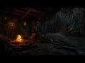 Tranquil Rain Sounds in a Forest Cave (No Ads) 🌧️ Cozy Fireplace Ambience for Deep Relaxation😴🔥