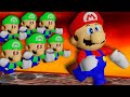 Mario 64 Speedrun, But 15 Players Hunt Me