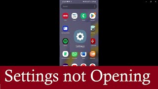 Settings not Responding - not Opening in Android (Quick Fix)