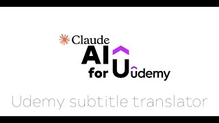 AI for U - Udemy subtitle translator