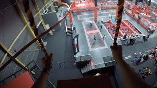 JumpYard Karlstad | Fly Sky Rider | Trampoline Park | Trampolinpark (4K)🪁 Ropeway/linbana + Jumping