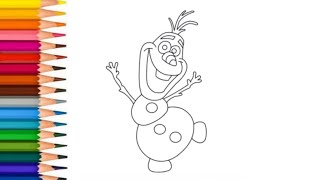 How to draw Olaf From Disney frozen || Cute drawings for kids and toddlers