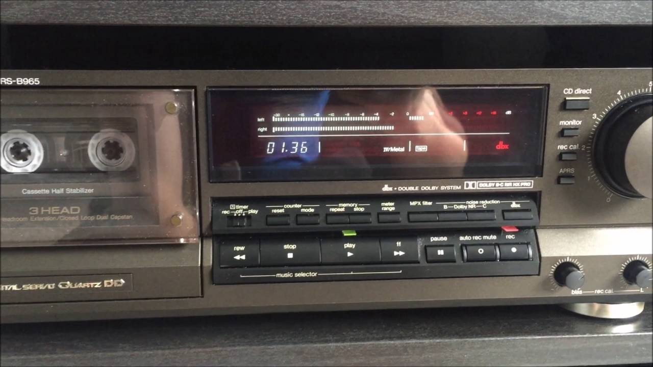 Technics RS-B965 Cassette Deck Demo With Dbx Noise Reduction - YouTube