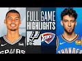 OKC Thunder vs San Antonio Spurs Full Game Highlights | Oct 9 | NBA Pre Season 2023-24