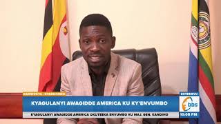 Kyagulanyi Awagidde America Okuteeka Envumbo Ku Maj. Gen. Kandiho