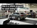 Preparing for an IIHS crash test time lapse