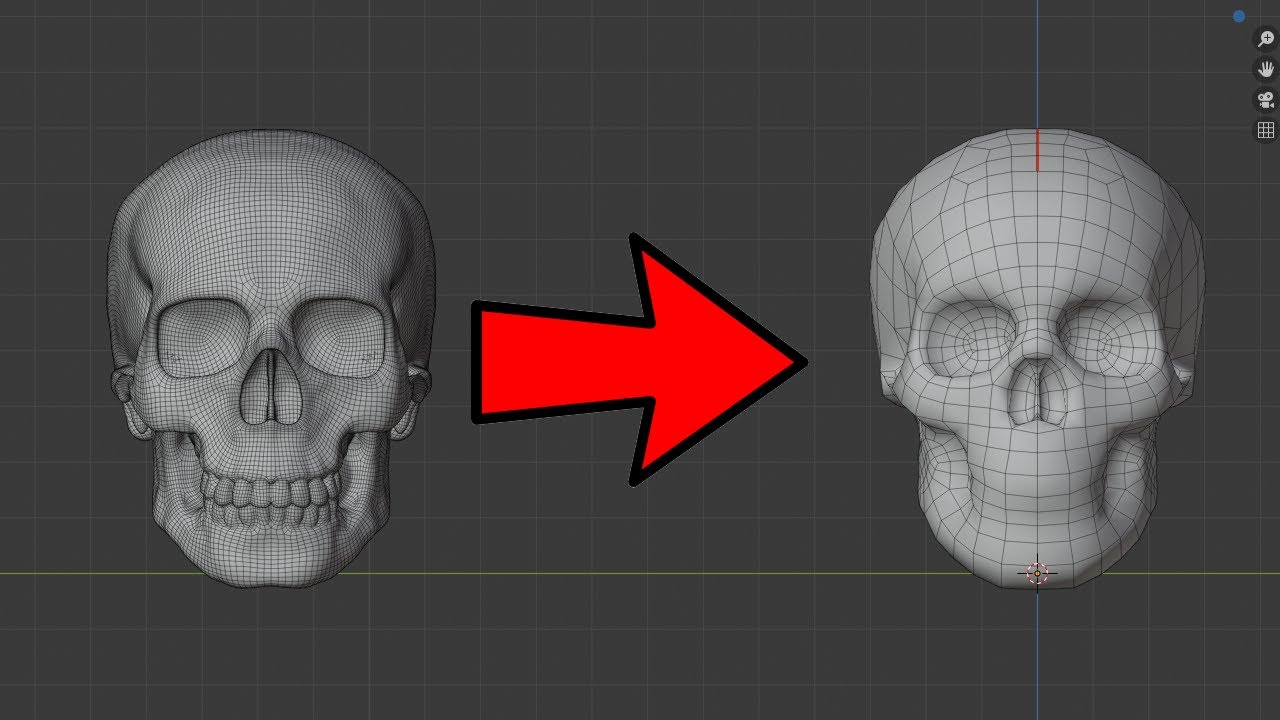 Blender Retopology Timelapse - Retopoflow + Tips - YouTube