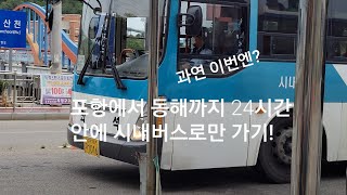 포항에서 동해까지 시내버스로만 24시간안에 가기! (재도전)