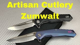 Artisan Cutlery Zumwalt Knives in Titanium \u0026 G10  Great looks and smooth operation !