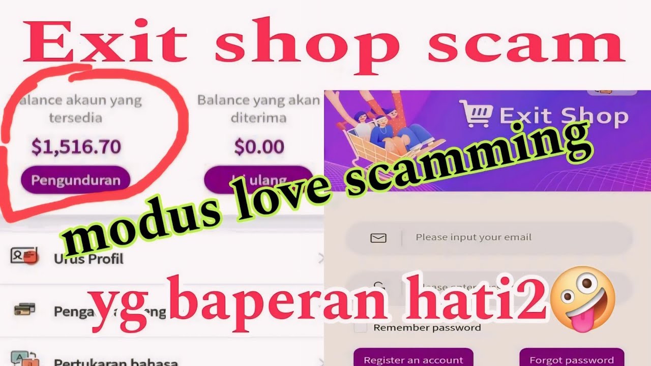 Exit Shop Penipuan Modus Love Scamming Yang Baperan Wasapada !! - YouTube