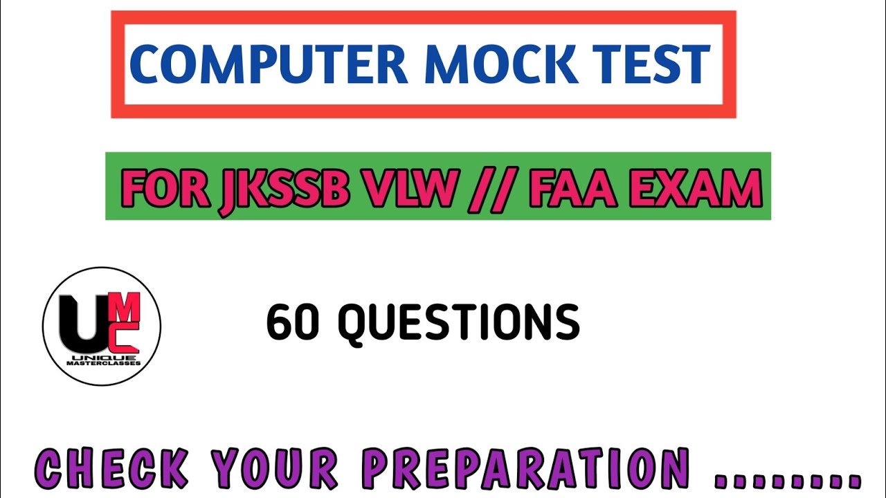 Computer MCQs Asked By Jkssb // Computer Mock Test For Jkssb Exams ...