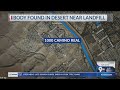 Body found in desert near Sunland Park landfill