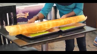 HOW TO MAKE HUGE PAPER DOSA | SOUTH INDIAN FOOD | MADE IN RESTAURANT